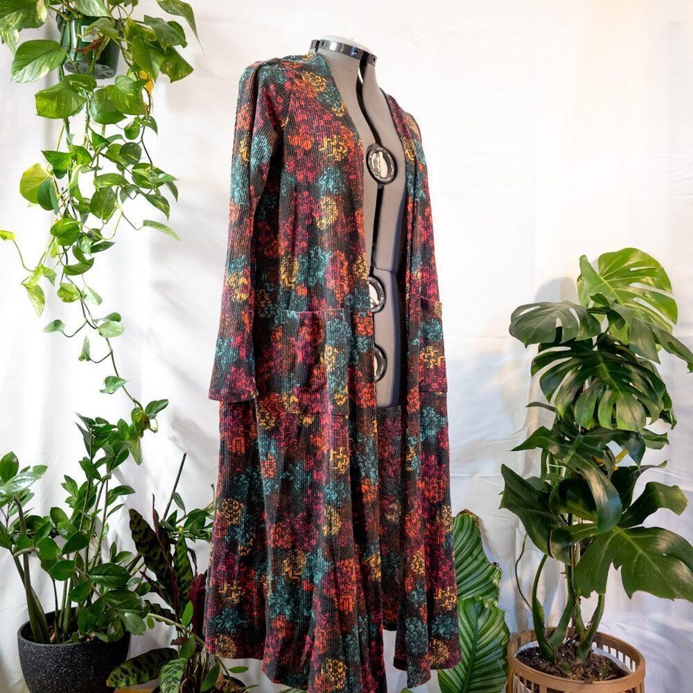LuLaRoe Tribal Print Cardigan, Size L - Picture 2 of 6